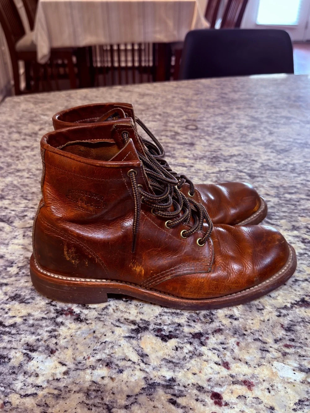 Chippewa Leather Men's Lace-Up Work Boots